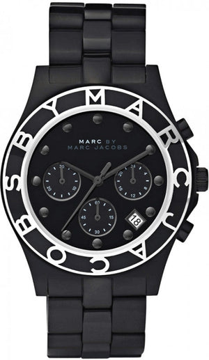  Shop Authentic Marc Jacobs Blade Chronograph Black Dial Black Steel Strap Watch for Women - MBM3083 - Luxxuri