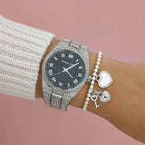  Shop Authentic Michael Kors Channing Diamonds Black Dial Silver Steel Strap Watch for Women - MK6089 - Luxxuri
