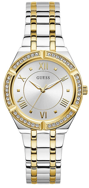  Shop Authentic Guess Cosmo Diamonds Silver Dial Two Tone Steel Strap Watch for Women - GW0033L4 - Luxxuri