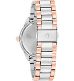  Shop Authentic Bulova Crystal Collection Silver Dial Two Tone Steel Strap Watch for Women - 98N100 - Luxxuri