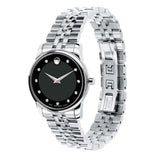  Shop Authentic Movado Museum Classic Black Dial Silver Steel Strap Watch For Women - 0606858 - Luxxuri
