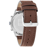 Shop Authentic Tommy Hilfiger Jimmy Chronograph Quartz Blue Dial Brown Leather Strap Watch For Men - 1791946 - Luxxuri