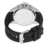  Shop Authentic Tommy Hilfiger Sport Multifunction Black Dial Black Rubber Strap Watch for Men - 1791143 - Luxxuri