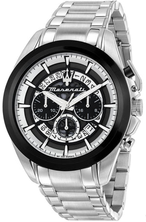  Shop Authentic Maserati Traguardo Chronograph Black Dial Silver Steel Strap Watch For Men - R8873612059 - Luxxuri