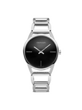  Shop Authentic Calvin Klein Stately Black Dial Silver Steel Strap Watch for Women - K3G23121 - Luxxuri