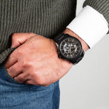 Shop Authentic Armani Exchange Banks Chronograph Black Dial Black Steel Strap Watch For Men - AX1722 - Luxxuri