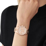  Shop Authentic Michael Kors Ritz Chronograph Rose Gold Dial Rose Gold Steel Strap Watch For Women - MK7302 - Luxxuri
