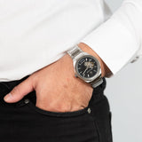  Shop Authentic Maserati Stile Skeleton Automatic Black Dial Silver Steel Strap Watch For Men - R8823142002 - Luxxuri
