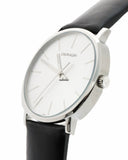  Shop Authentic Calvin Klein Posh Silver Dial Black Leather Strap Watch for Men - K8Q311C6 - Luxxuri