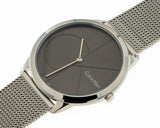  Shop Authentic Calvin Klein Minimal Grey Dial Silver Mesh Bracelet Watch for Women - K3M2212X - Luxxuri