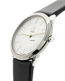  Shop Authentic Calvin Klein Minimalist White Dial Black Leather Strap Watch for Men - K3M211C6 - Luxxuri