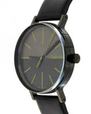  Shop Authentic Calvin Klein Boost Black Dial Black Leather Strap Watch for Men - K7Y214CL - Luxxuri