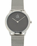  Shop Authentic Calvin Klein Minimal Grey Dial Silver Mesh Bracelet Watch for Women - K3M2212X - Luxxuri