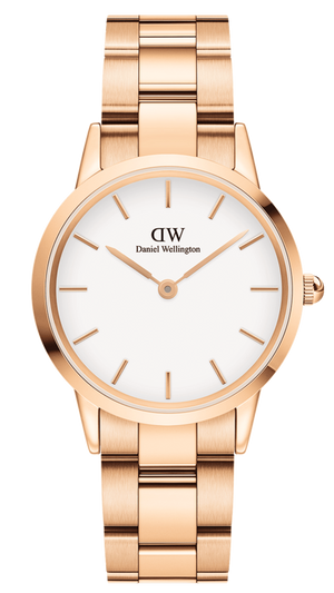  Shop Authentic Daniel Wellington Iconic Link White Dial Rose Gold Steel Strap Watch For Women - DW00100209 - Luxxuri