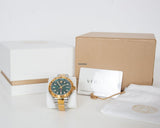  Shop Authentic Versace Hellenyium GMT Green Dial Two Tone Steel Strap Watch for Men - V11050015 - Luxxuri