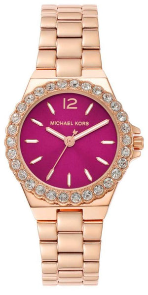  Shop Authentic Michael Kors Lennox Analog Pink Dial Rose Gold Steel Strap Watch For Women - MK7396 - Luxxuri