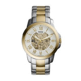  Shop Authentic Fossil Grant Automatic Skeleton White Dial Two Tone Steel Strap Watch for Men - ME3112 - Luxxuri