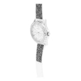  Shop Authentic Guess Swirl Quartz Silver Dial White Silicone Strap Watch for Women - W1096L1 - Luxxuri