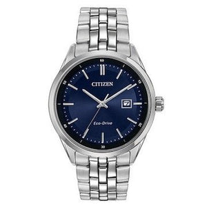  Shop Authentic Citizen Eco Drive Blue Dial Silver Steel Strap Watch For Men - BM7250-56L - Luxxuri