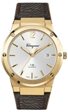  Shop Authentic Salvatore Ferragamo F-80 Classic White Dial Brown Leather Strap Watch for Men - SFDT00819 - Luxxuri
