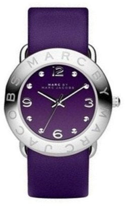  Shop Authentic Marc Jacobs Marc Purple Dial Purple Leather Strap Watch for Women - MBM8530 - Luxxuri