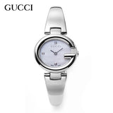 Shop Authentic Gucci Guccissima Diamonds Mother of Pearl Dial Silver Steel Strap Watch For Women - YA134504 - Luxxuri