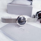  Shop Authentic Calvin Klein Firm Black Dial Silver Mesh Bracelet Watch for Women - K3N23121 - Luxxuri