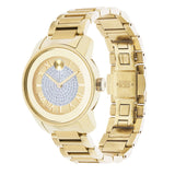  Shop Authentic Movado Bold Pave Gold Dial Gold Steel Strap Watch For Women - 3600255 - Luxxuri
