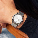  Shop Authentic Movado Bold Silver Dial Silver Mesh Bracelet Watch For Men - 3600260 - Luxxuri
