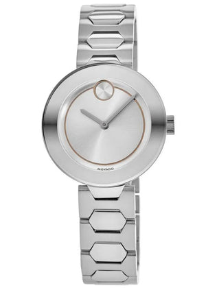  Shop Authentic Movado Bold Silver Dial Silver Steel Strap Watch For Women - 3600381 - Luxxuri