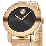  Shop Authentic Movado Bold Black Dial Rose Gold Steel Strap Watch for Women - 3600463 - Luxxuri