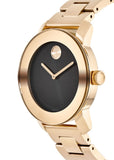  Shop Authentic Movado Bold Black Dial Rose Gold Steel Strap Watch for Women - 3600463 - Luxxuri
