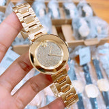  Shop Authentic Movado Bold Crystal Gold Dial Gold Steel Strap Watch For Women - 3600492 - Luxxuri