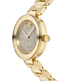  Shop Authentic Movado Bold Crystal Gold Dial Gold Steel Strap Watch For Women - 3600492 - Luxxuri