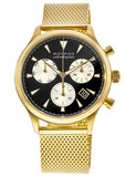  Shop Authentic Movado Heritage Calendoplan Chronograph Black Dial Gold Mesh Strap Watch for Men - 3650098 - Luxxuri