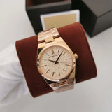  Shop Authentic Michael Kors Channing Quartz Rose Gold Dial Rose Gold Steel Strap Watch For Women - MK6624 - Luxxuri