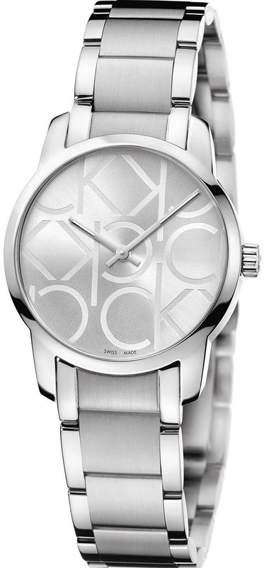  Shop Authentic Calvin Klein City Silver Dial Silver Steel Strap Watch for Women - K2G23142 - Luxxuri