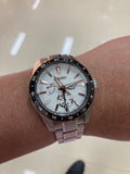  Shop Authentic Seiko Presage Sharp Edged Series Automatic GMT Champagne Dial Silver Steel Strap Watch For Men - SPB273J1 - Luxxuri