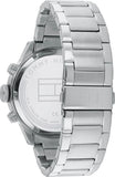  Shop Authentic Tommy Hilfiger Trent Quartz Black Dial Silver Steel Strap Watch For Men - 1791805 - Luxxuri