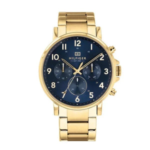  Shop Authentic Tommy Hilfiger Daniel Chronograph Blue Dial Gold Steel Strap Watch for Men - 1710384 - Luxxuri