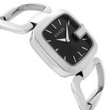  Shop Authentic Gucci G Gucci Black Dial Silver Steel Strap Watch For Women - YA125510 - Luxxuri