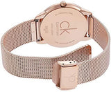  Shop Authentic Calvin Klein Minimal Black Dial Rose Gold Mesh Bracelet Watch for Men - K3M21621 - Luxxuri