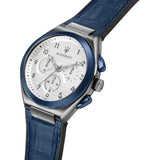  Shop Authentic Maserati Triconic Chronograph White Dial Blue Leather Strap Watch For Men - R8871639001 - Luxxuri