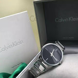  Shop Authentic Calvin Klein Stately Black Dial Silver Steel Strap Watch for Women - K3G23121 - Luxxuri