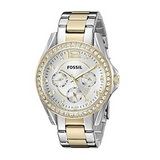  Shop Authentic Fossil Riley White Dial Two Tone Steel Strap Watch for Women - ES3204 - Luxxuri