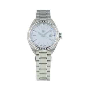  Shop Authentic Tag Heuer Formula 1 Diamonds Mother of Pearl White Dial Silver Steel Strap Watch for Women - WBJ141A.BA0664 - Luxxuri