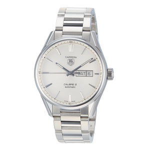  Shop Authentic Tag Heuer Carrera Calibre 5 Automatic White Dial Silver Steel Strap Watch for Men - WAR201B.BA0723 - Luxxuri