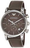  Shop Authentic Emporio Armani Classic Chronograph Brown Dial Brown Leather Strap Watch For Men - AR1734 - Luxxuri