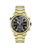  Shop Authentic Hugo Boss Globetrotter Chronograph Black Dial Gold Steel Strap Watch for Men - 1513932 - Luxxuri