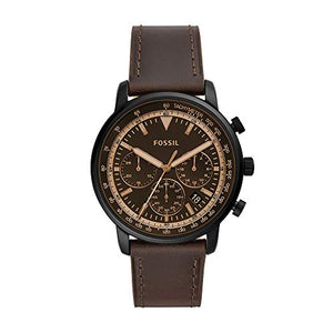  Shop Authentic Fossil Goodwin Chronograph Brown Dial Brown Leather Strap Watch for Men - FS5529 - Luxxuri
